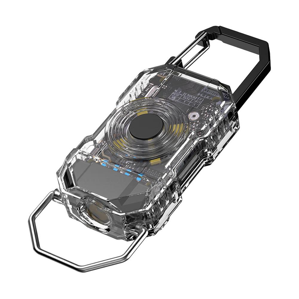 Portable LED Flashlight with Waistband Keychain Clip - Multifunctional, 5-50H Battery Life, Red Blue Warning Lights, Solve Short