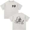 Forward Observations Group Skeleton Skull Vintage Washed Tshirt Men Clothing Fashion Gothic Oversized Casual T Shirt Streetwear