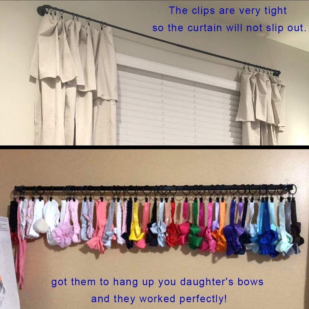 Heavy Duty Hanging Hooks Metal Metal Curtain Clips Drapes Tie Buckles Roman Circles  Home