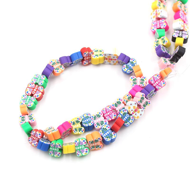 Soft Pottery Beads Beaded Handmade Materials Diy Jewelry Accessories Mobile Phone Chain Bead Separation Mixed Color Soft Pottery Loose Beads