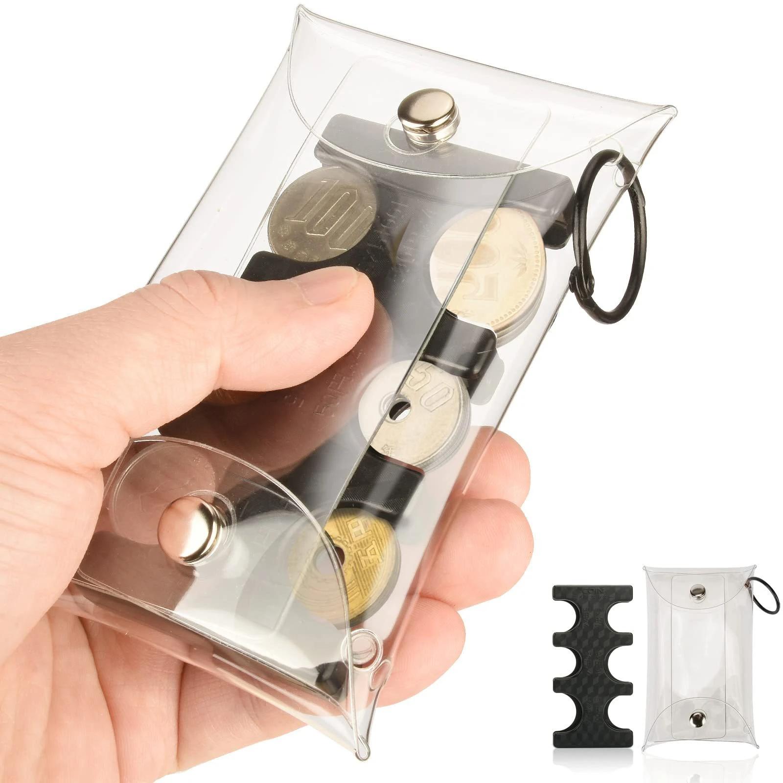 Portemonnee Portefeuilles PVC Draagbaar Reizen Multi-positie Muntzakje Clip Geldzak Japanse Stijl Draagbaar Muntvak zwart