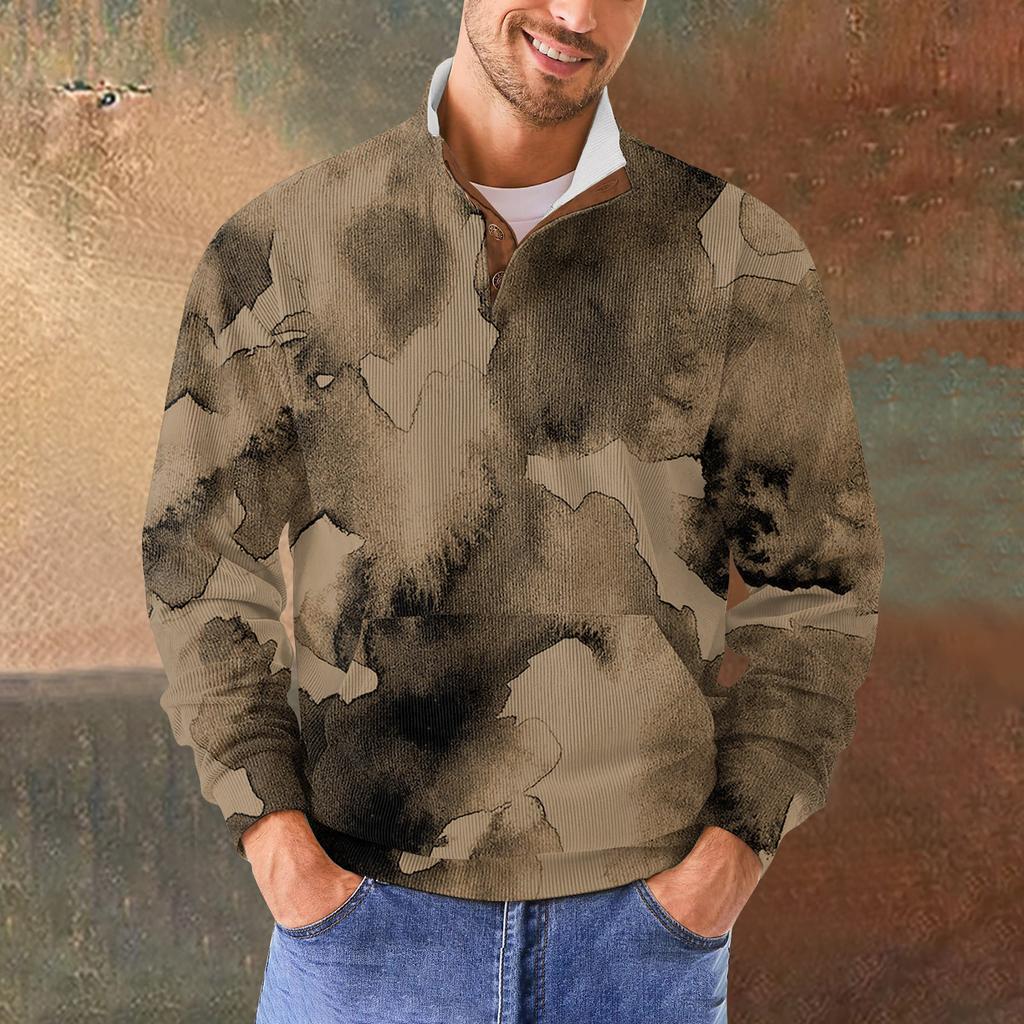 Men's Retro Casual Gradient Printed Sweatshirt