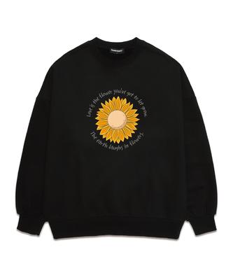 VANNWORKS Sunflower Oversized Sweatshirt (Vls0029) Black