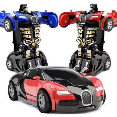 Brinquedos de carro 2 em 1, brinquedos de carro de deformação com uma tecla, modelo de robô de transformação automática, brinquedos fundidos para meninos, presentes para crianças
