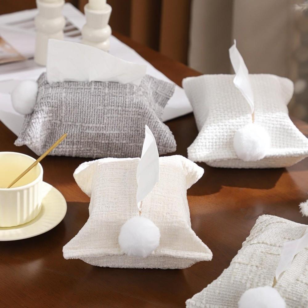 Fabric Chenille Tissue Bag Home Decor Paper Towel Box Decoration Paper Tissue Box  Home