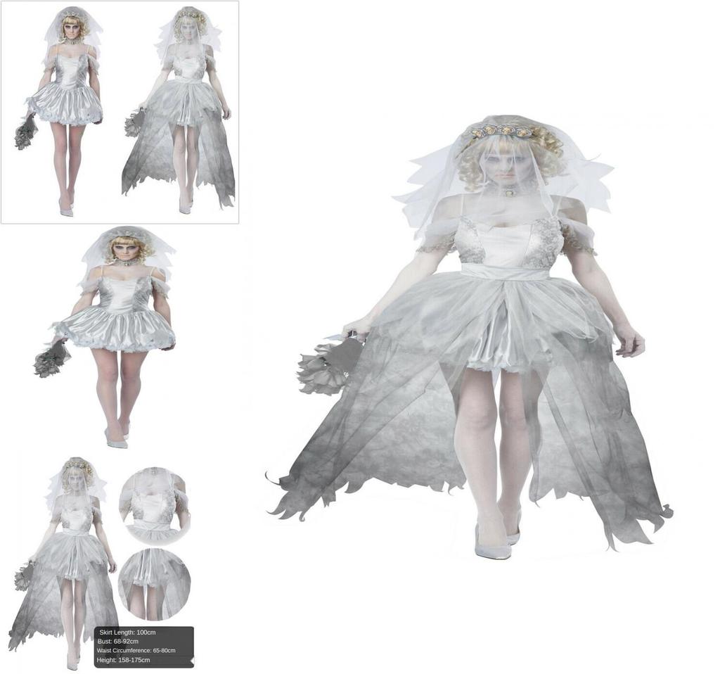 Stunning Ghost Bride Dress For Halloween And Cosplay Costume Events