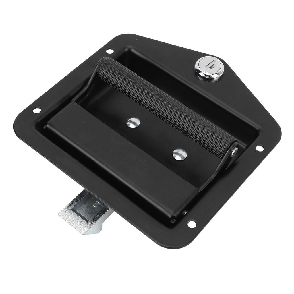 Tool Box Latch Carbon Steel 5.5x5.5in Flush Mount RV Toolbox Handle Lock with Handle and Keys for Caravan Truck RV