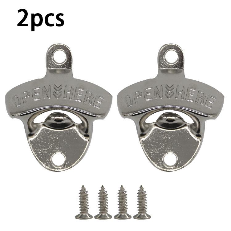 Zinc Alloy Wall Bottle Opener Beer Retro Alloy Wall Mounted Beer Bottle Opener Kitchen Decor KPQ005