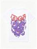 2026 New Fashion Ghost Elf Pattern Print Retro Fashion Spring Unisexs Short Sleeve ParentChild Loose and Comfortable TShirt