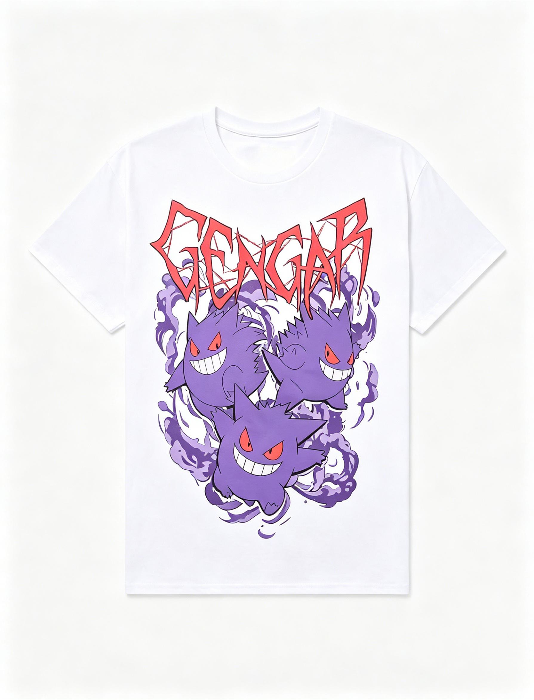 

2026 New Fashion Lightning Elf Graphic Print Retro Fashion Spring Unisexs Short Sleeve ParentChild Loose Comfortable TShirt S