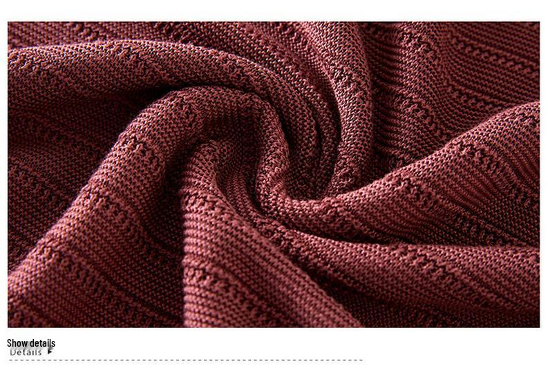 Women's Stylish Plus Size Knit Sweater: Autumn Winter Fashion for Middle-Aged and Elderly