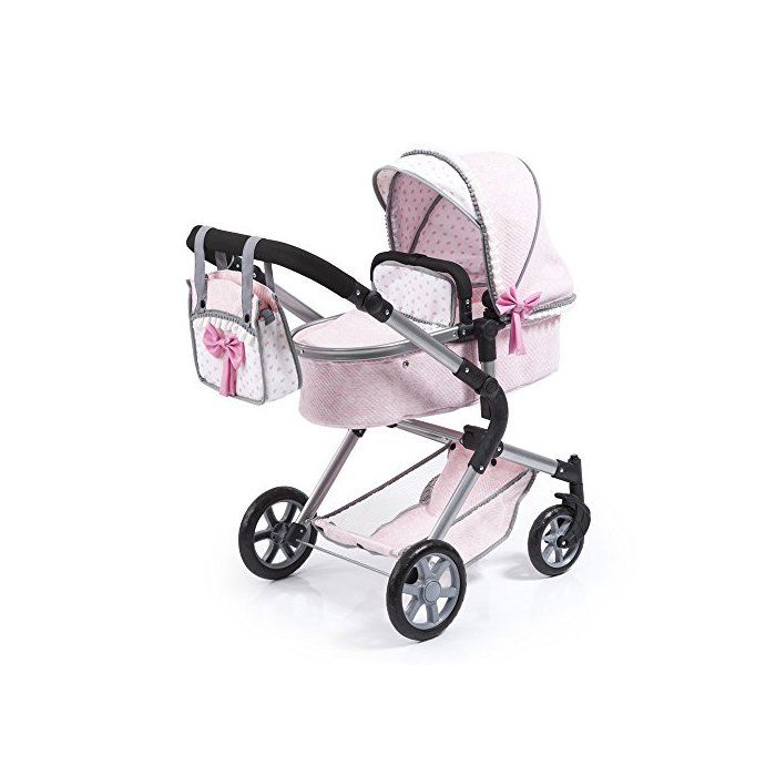 Landau Poupée - REIG - Paseo Urban Neo Rose - Poignée Ajustable - Combi Cabriolet