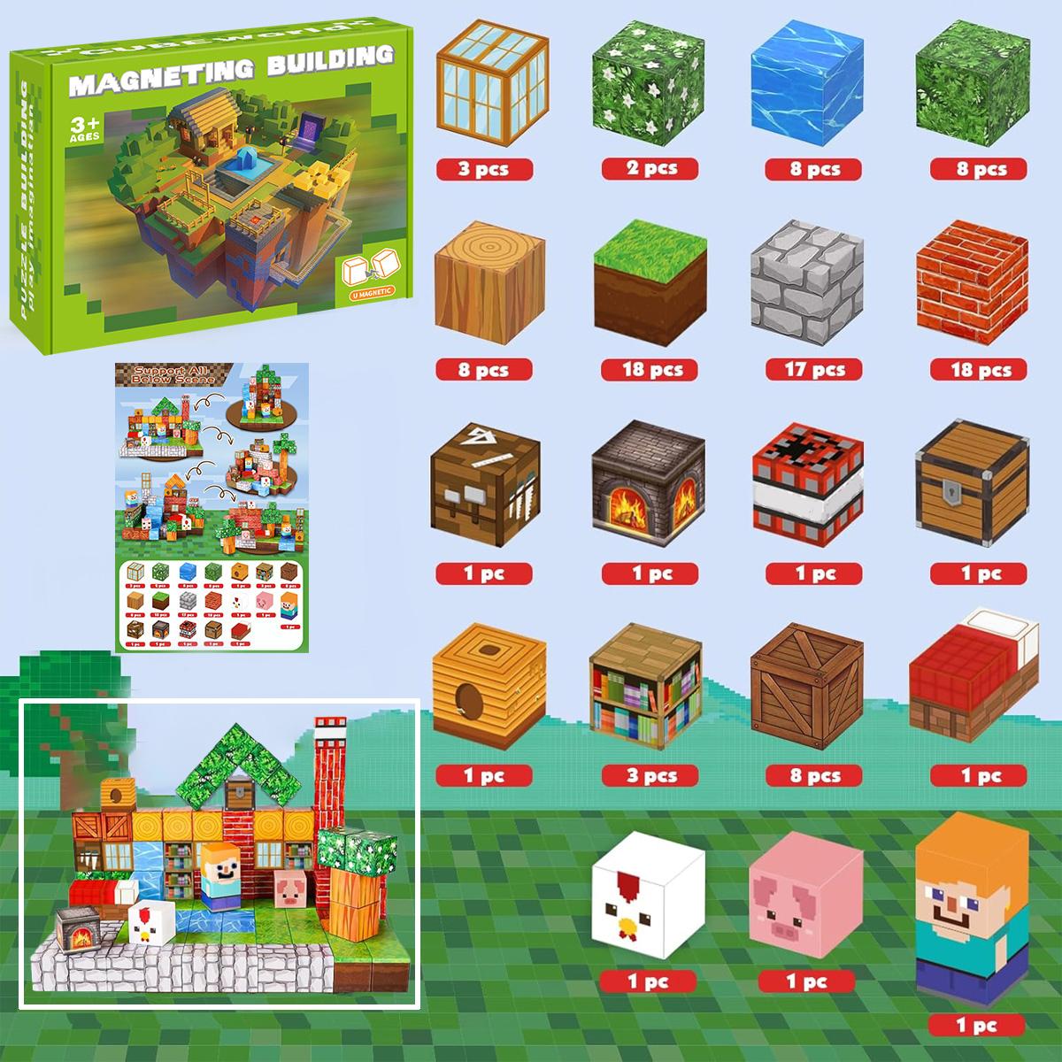 High-Quality Magnetic High-Quality Building High-Quality Block Construction pieces High-Quality Toy High-Quality Stacking High-Quality World