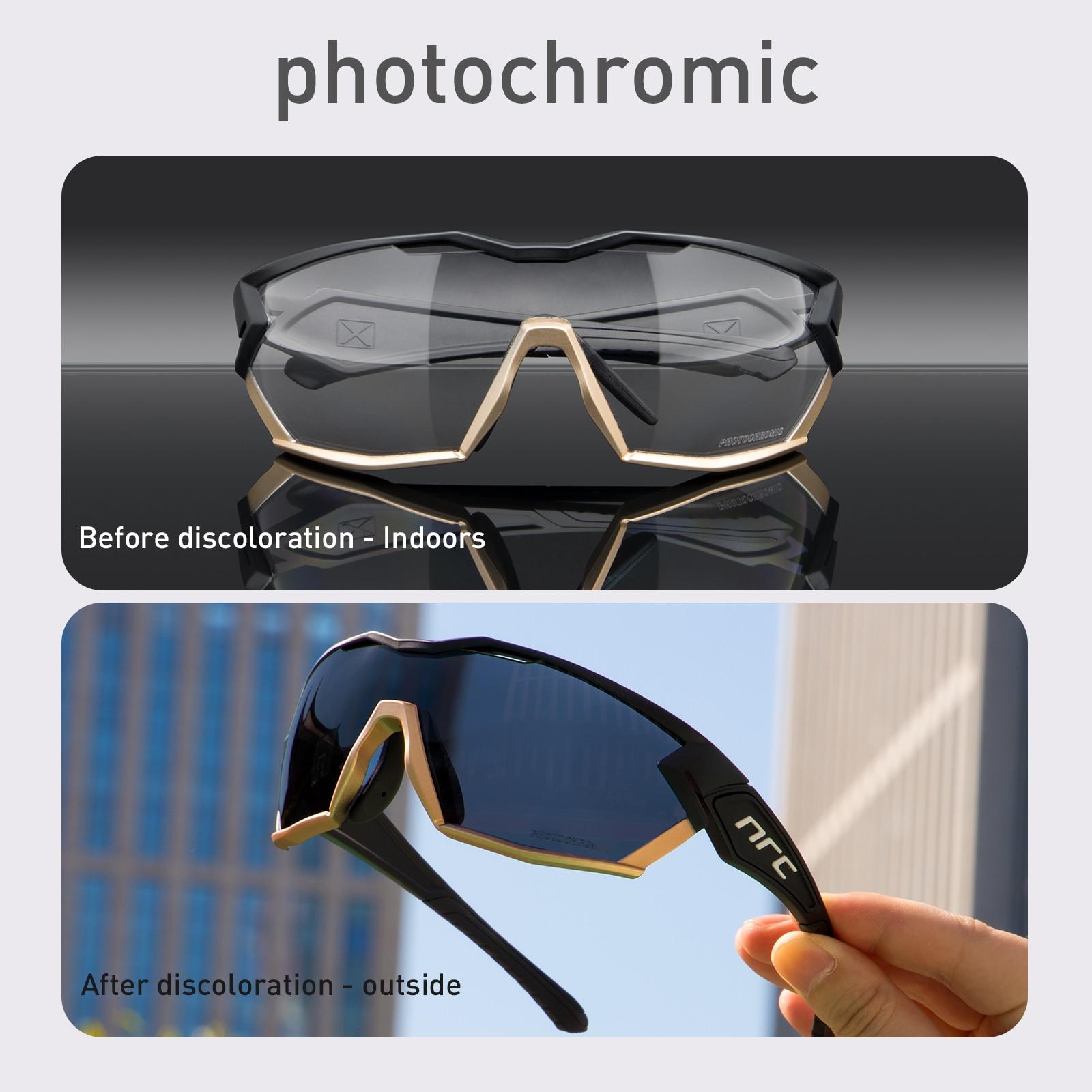 Lunettes De Vélo Photochromiques - Verres Polarisés UV400 - Coupe-Vent - Pour Sport (VTT, Course, Pêche) - 4