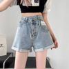 High Waist Jeans Shorts Women Summer Loose Denim Shorts Fashion Straight Five-point Pant Y2K Clothes Bottoms