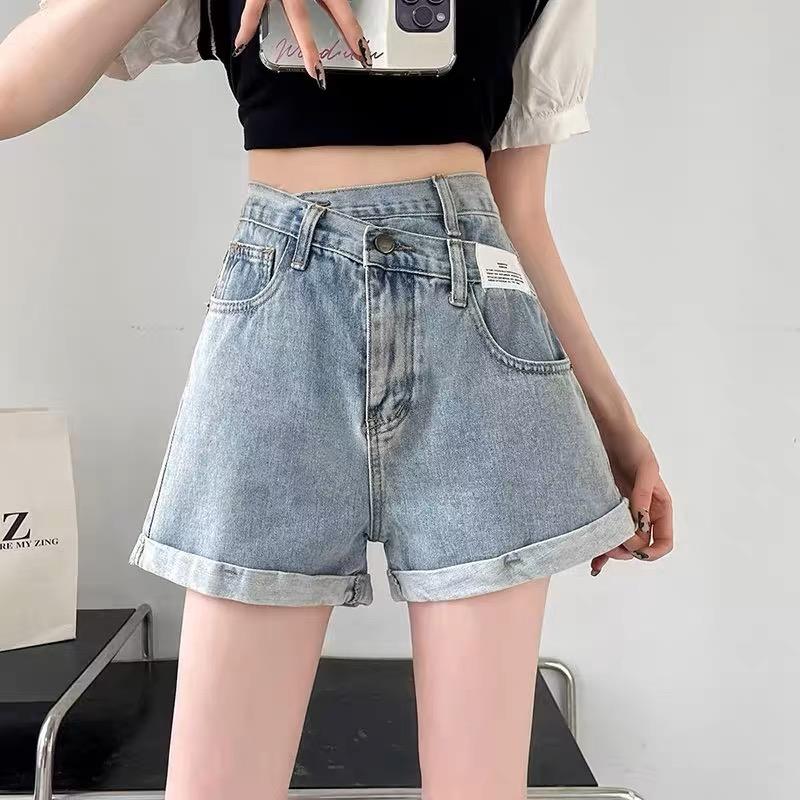 High Waist Jeans Shorts Women Summer Loose Denim Shorts Fashion Straight Five-point Pant Y2K Clothes Bottoms