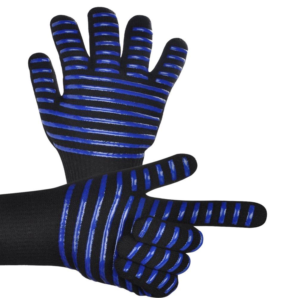 High Temperature Resistant 500/800 Degree Microwave Oven Silicone Non-slip Gloves, Heat Insulated Barbecue Oven Gloves