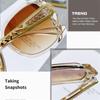 New Ladies Sunglasses Trendy Fashion Large Frame Sunshade Sunglasses Sunscreen Sunglasses Holiday Retro Eyewear