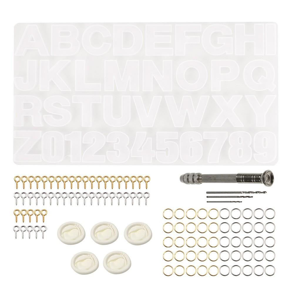 DIY Epoxy Resin Crystal Letter Silicone Set for Key Pendant Crafting