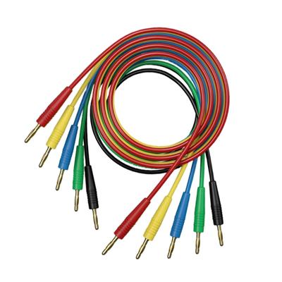 Conector de Plugs Banana de 2mm 5 peças Fio de Teste Isolado em PVC de Alta Condutividade Cabos de Teste de Plugs Banana para Instrumento de Laboratório