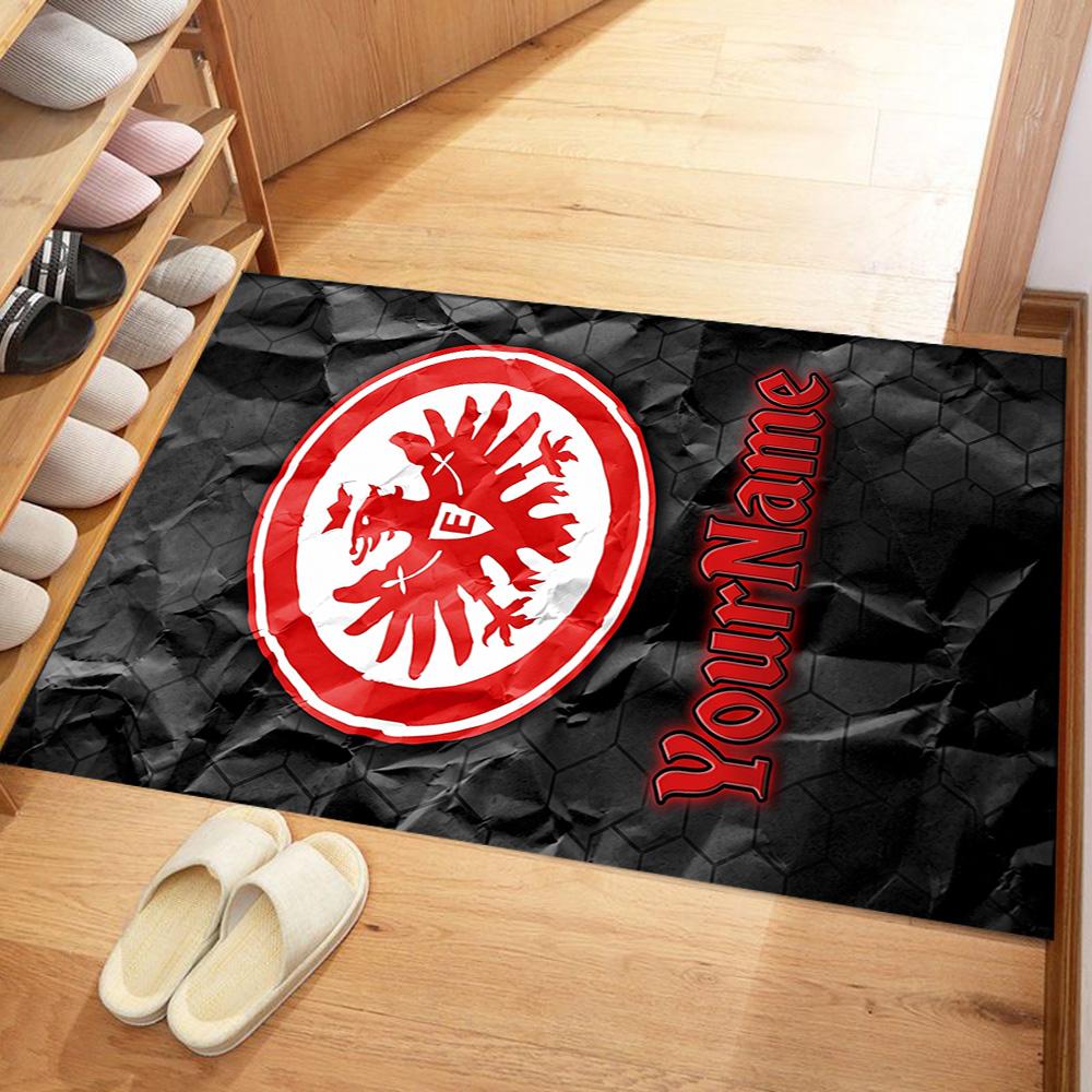 Eintracht Frankfurt Customize Text Floor Rug Office Rug Design For Foyer Hallway Playrooms Bedrooms Antislip Rug Anime Office Decor