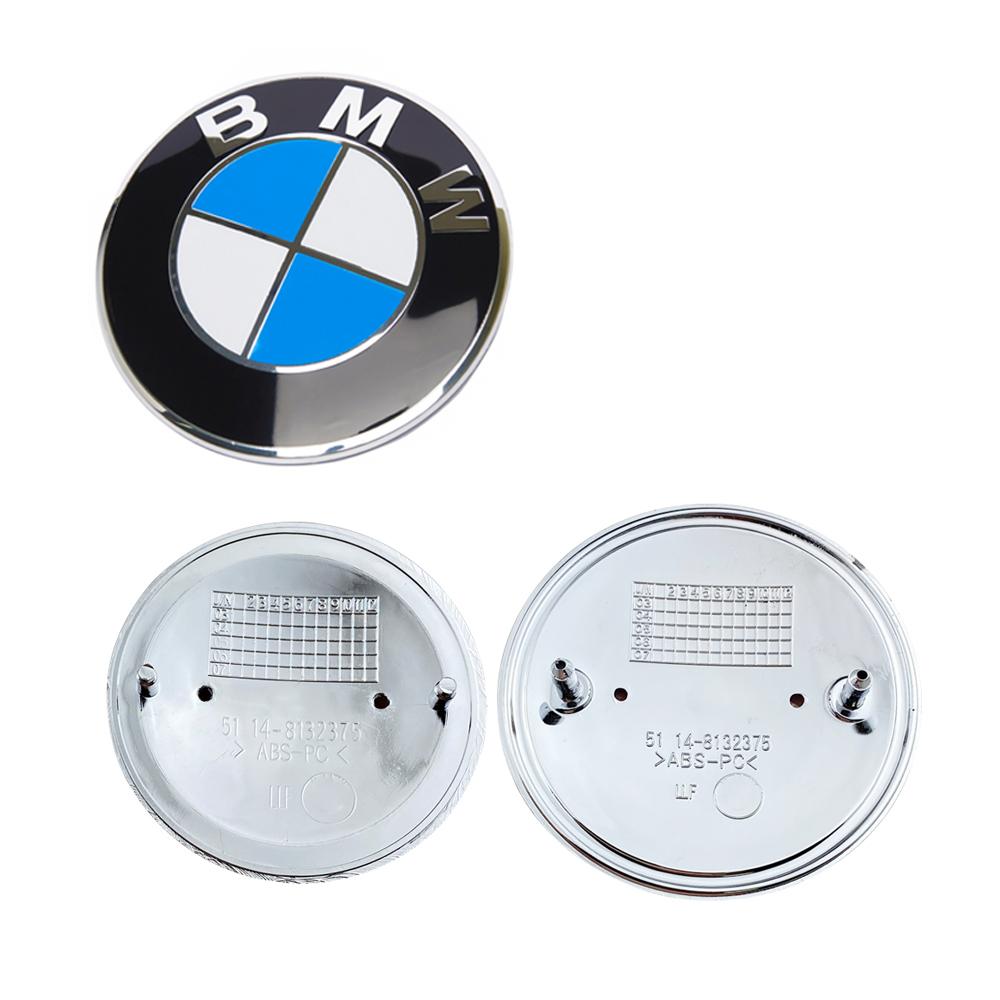 Vbjly8 Blue White Car Front Bonnet Logo Trunk Cover Badge 74mm 82mm For BMW E90 E60 E46 E93 F20 F21 F30 F31 F32 F33 F34 F15 F10 F01 F11