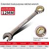 New 1Pcs Hardware Hand Tool Ratchet Wrench With Multiple Size Double-ended Open-end Two-way Quick Wrench 6-32mm Dual-purpose