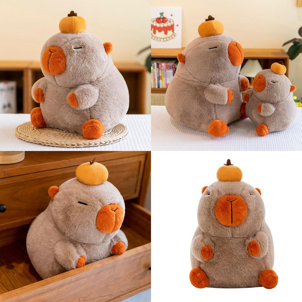 Cute Capybara Plush Toy With Pp Cotton Filling For Home Decor Gift For Teens