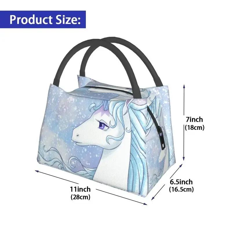 Das letzte Einhorn Thermoisolierte Lunchtasche Damen Fantasyfilm Wiederverwendbarer Lunchbehälter Outdoor Picknick Aufbewahrung Mahlzeit Lebensmittelbox
