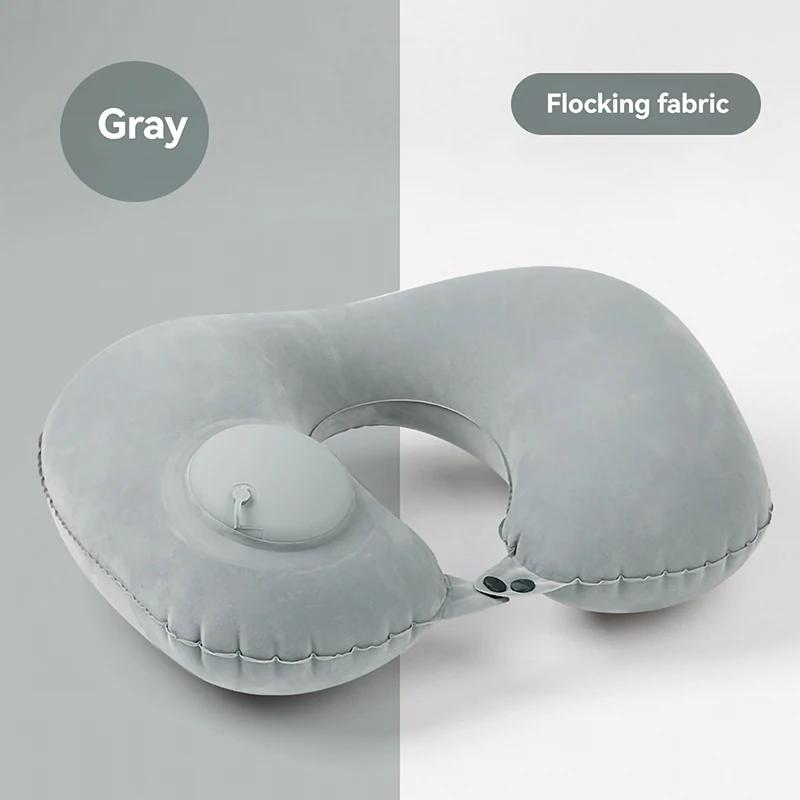 2025 New Inflatable Pillow Travel Portable Neck Protection Pillow Press Inflatable U-shaped Pillow Travel Storage Neck Pillow