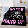 Ghostface Greetings Poster Blanket Flannel Blanket for Bed, Sofa, Camping, Hiking, Picnic Essentials, Gift for Family Fan Gifts