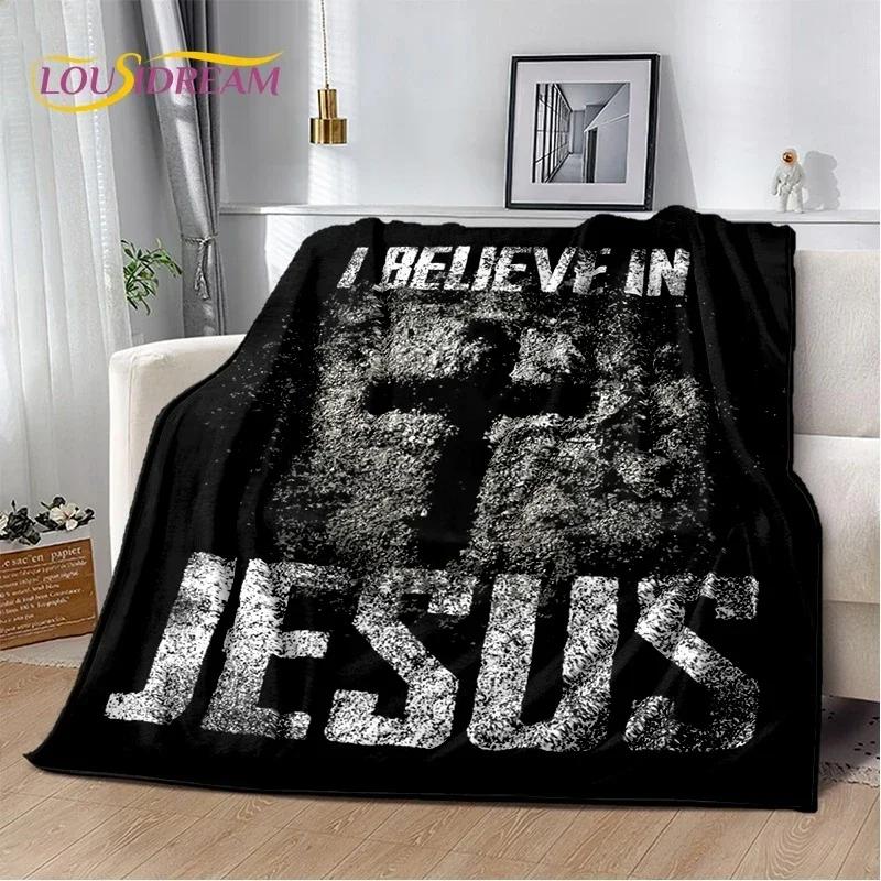 3D Pray Holy Bible Cross Jesus Soft Flannel Blanket for Bed Bedroom Sofa Picnic,Throw Blanket for Cover Outdoor Leisure Nap Gift