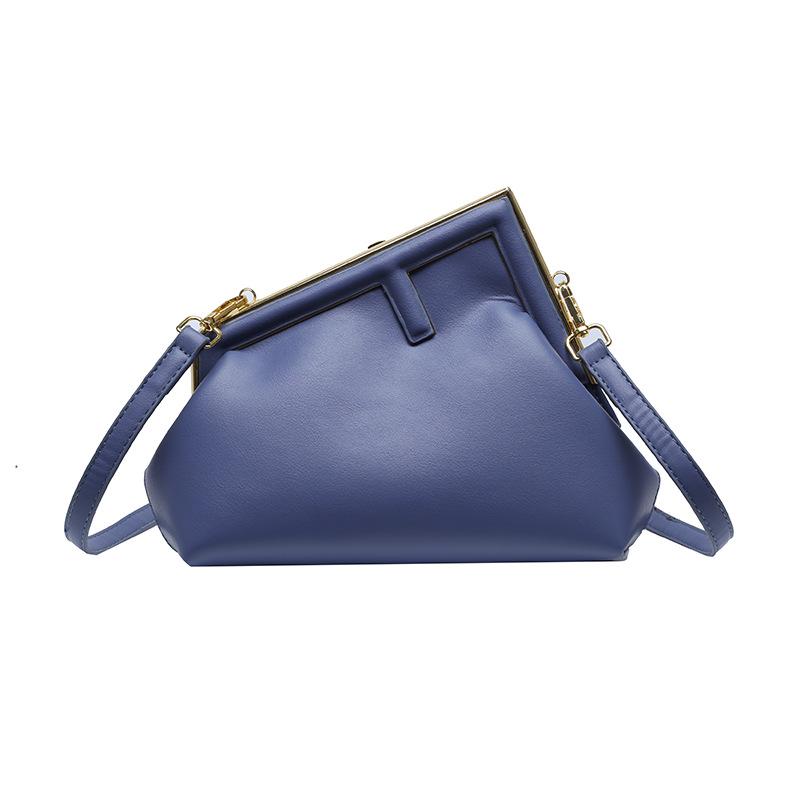 Bag 2025 New European and American Fashion Retro Texture Ins Internet Celebrity Women Shoulder Crossbody Triangular Small Square Bag Pu