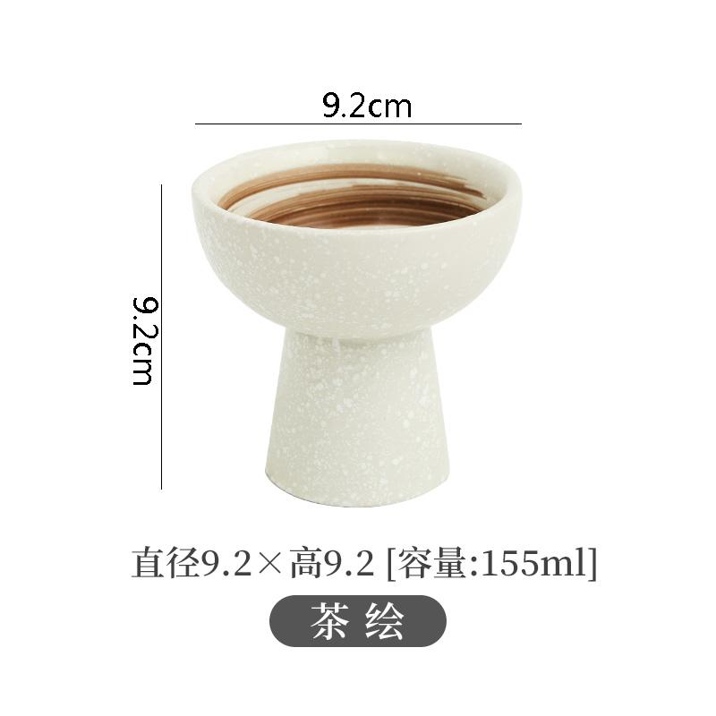 Ceramic Dinner Bowls High Feet Snack Bread Dessert Tray Soup Basin Soup Bowl Restaurant Round Specialty Tableware Cooking Plates