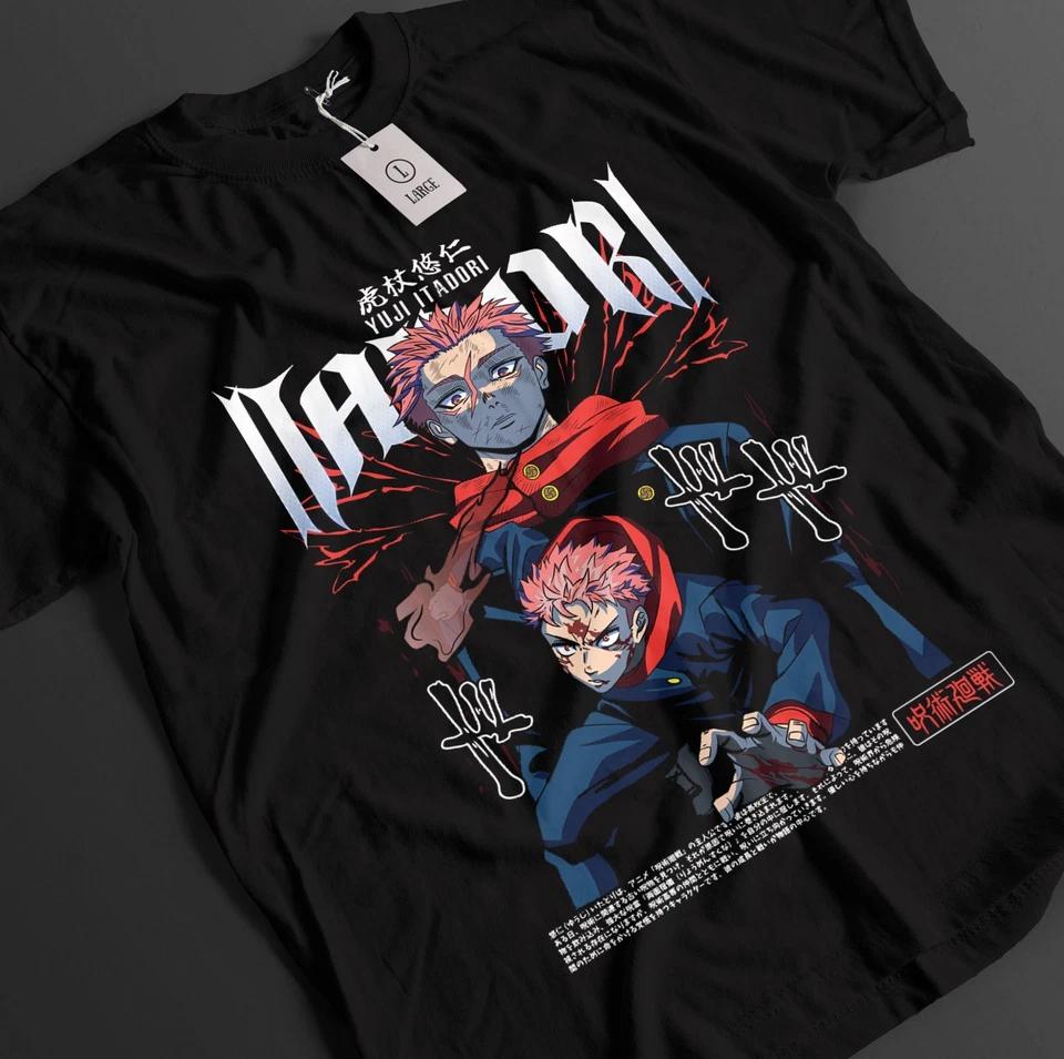 Футболка Jujutsu Kaisen Гэто Сугуру Футболка Сукуна Годзё Футболка JJK Аниме Унисекс 2XL