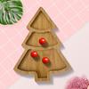 Vánoční stromeček ve tvaru tácu, dřevěné uzeniny, dezertní desky, steak, talíř, bezpečný a snadno čistitelný, servírovací talíř na večírky a akce