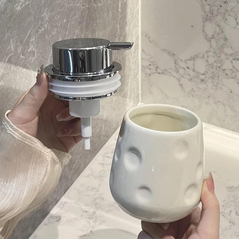 Dispenser for Liquid Soap Ceramic Foam Bottle Bubbler Hand Sanitizer Bottle Facial Cleanser Frother Portable Soap Dispensers