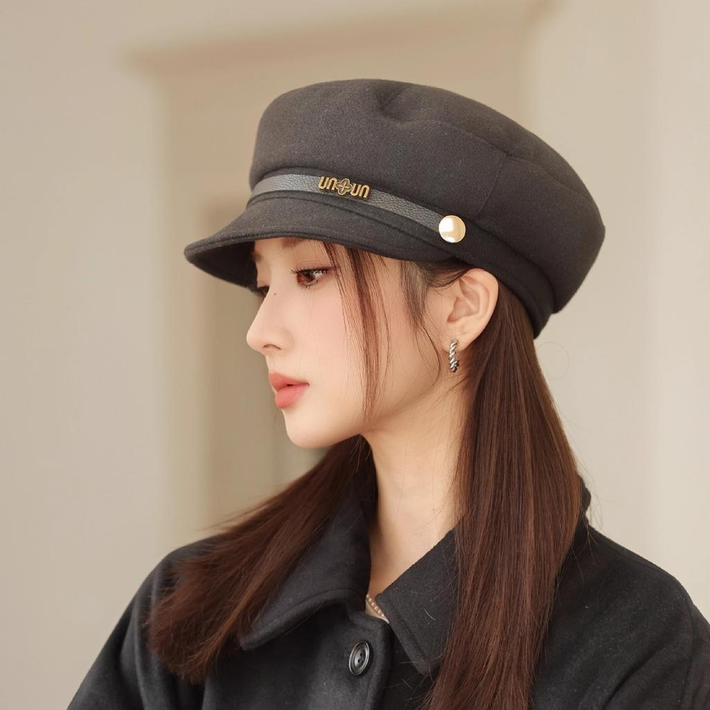 Spring and Autumn New Octagonal Hat Children's British Style Retro Duck Tongue Beret