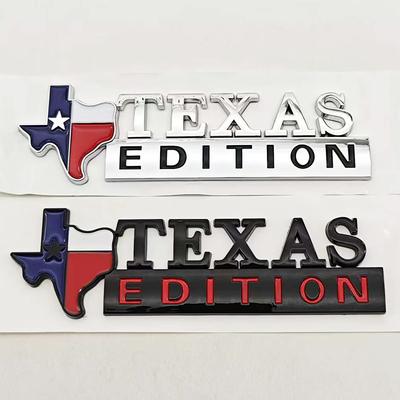 TEXAS EDITION Logo Emblem ABS Car Badge Trunk Sticker For Ford Jeep Ram GMC Dodge Cadillac Lincoln Tesla Accessories