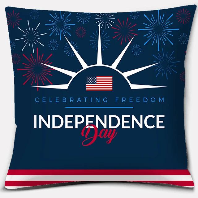 American Independence Day Series Love Usa Printed Square Home Decoration Pillowcase Cojines Decorativos Para Sof Akcesoria Kuch