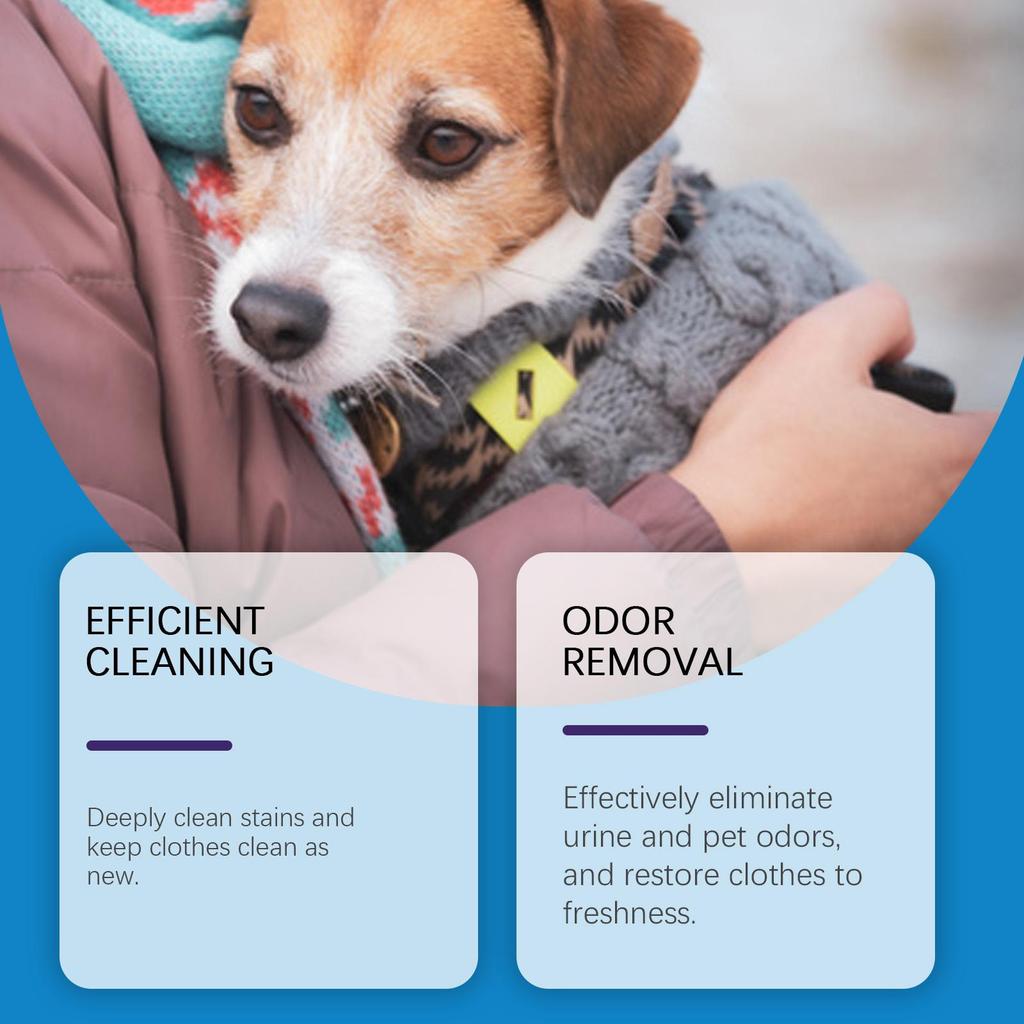 Yegbong Pet Laundry Powder Deodorising and Odour-Removing Deep-Cleaning Stain Remover Pet Laundry Powder and Stain Remover