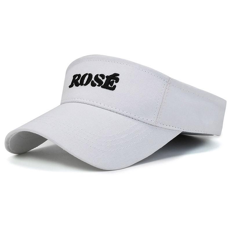 Letter Summer Rose Embroidery Baseball Cap Sporty Visor Cap Sun Gift Protection