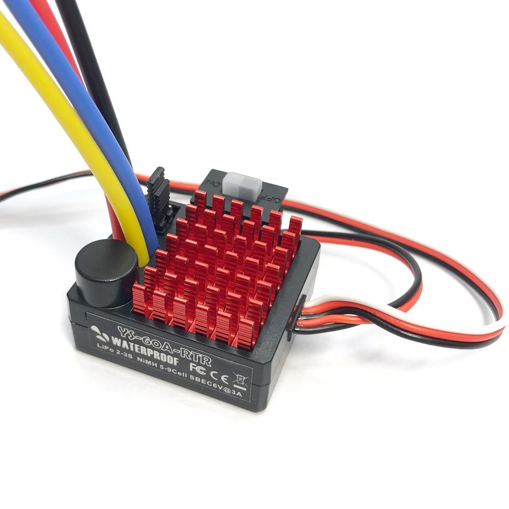 Waterproof 1060 RTR 60A Brushed Electronic Speed Controller ESC For 1:10 1:12 RC Boat RC Car Axial Scx10 TRX4 TRX6 HSP QuicRun