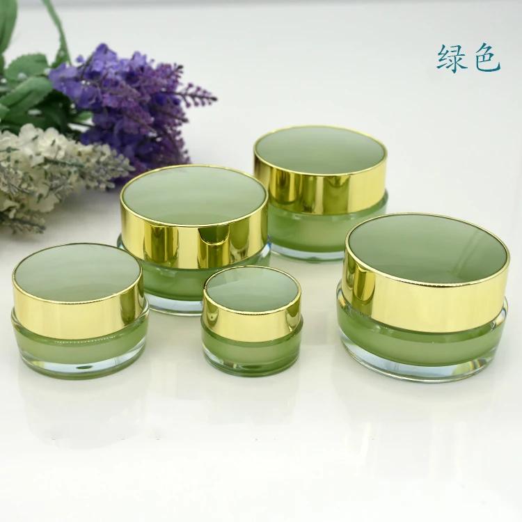 Face Cream Bottle Plastic White Purple Green Pink Gold Eyeshadow Box 5g-50g Eye Cream Jar Two-layer Cream Box Cosmetic Container