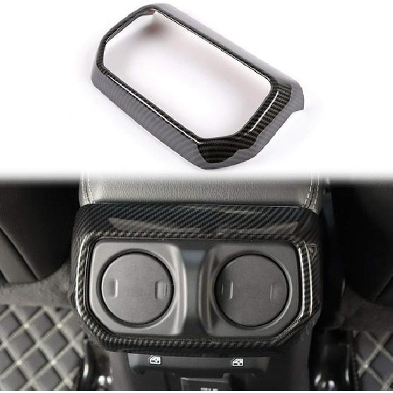 Rear Back Air Condition Vent Outlet Cover Trim For Jeep Wrangler JL 2018+ Carbon
