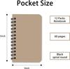 6 Pack Spiral Notebooks, 3x5 Pocket Size with Lined Pages for Home Office School Use