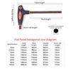 8pcs T-shaped Hexagonal Wrench Set Double-ended T Handle Allen Wrench Hexagonal Key Repair Set For Home Repair