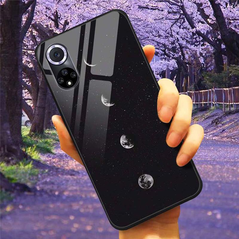 For Honor 50 Pro Case Tempered Glass Starry Marble Hard Back Cover for Huawei Honor 50 Phone Cases Honor50 Protective