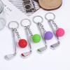 Simulation Mini Golf Ball Keychain Creative Metal Keyring Car Key Holder Bag Pendant Hanging Decoration Couple Gifts