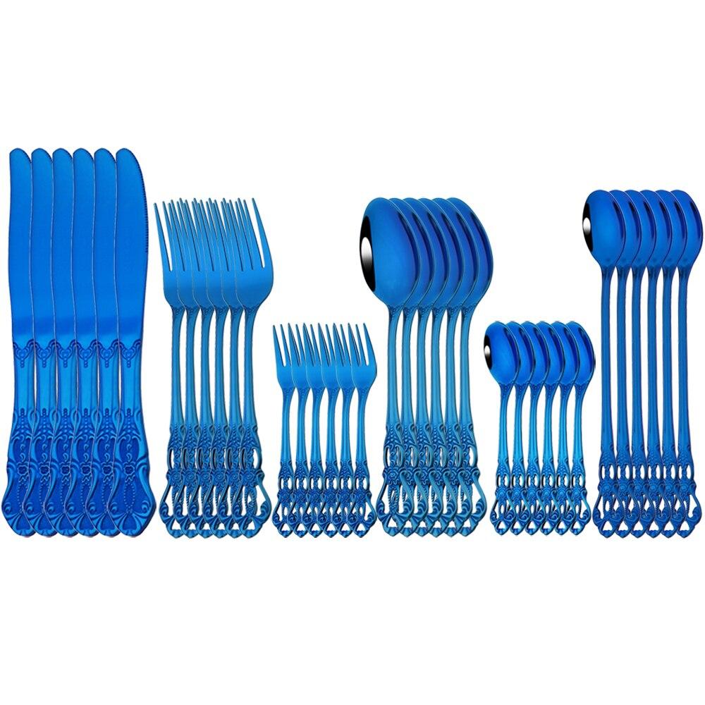 36 Teile/satz Gold Edelstahl Besteck Set Westlichen Lebensmittel Geschirr Löffel Gabel Messer Geschirr Küche Party Besteck Set